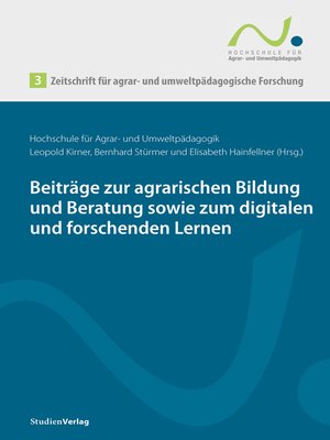 cover image of Zeitschrift für agrar- und umweltpädagogische Forschung 3